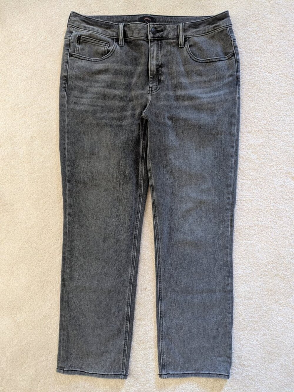 Quince Luna Stretch Slim Straight Jeans Grey 32 - Picture 2 of 9